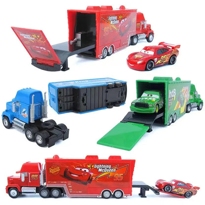Cars Lightning McQueen Diecast Container Truck Toy