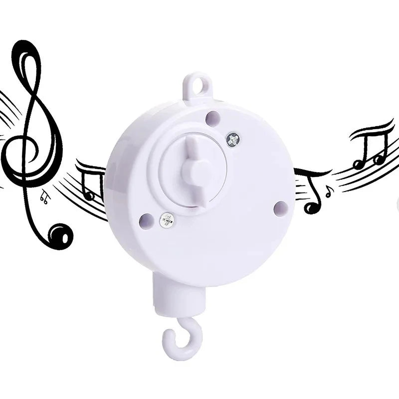 Baby Crib Music Box Mobile – Rotating Arm with Hanging Rattles