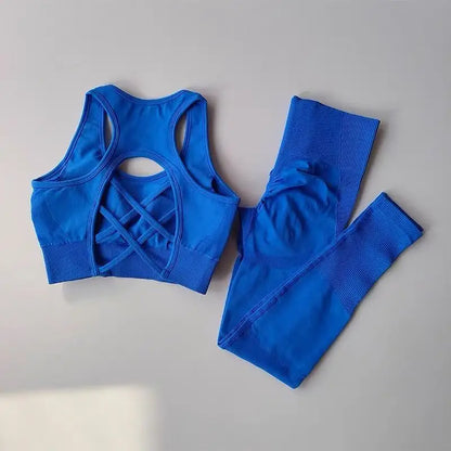 2-Piece Women's Yoga Set – Sports Bra & High Waist Leggings Fitness Suit