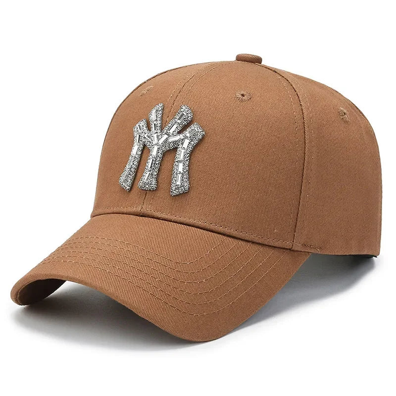 Rhinestone Baseball Cap – Women's Casual Adjustable Hat