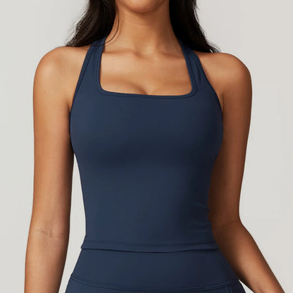 Women's Shockproof Yoga Tank Top - Quick-Dry Gym Vest