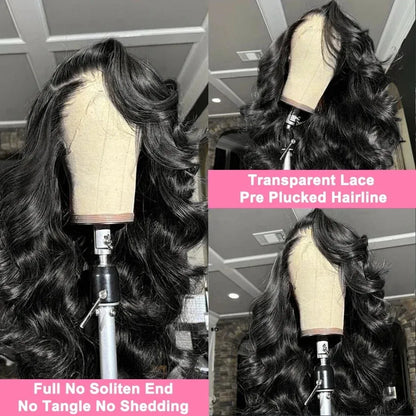 Boby Wave Human Hair Wigs 13x6 Hd Transparent Lace Front Wig 13x4 Women Brazilian Virgin Frontal 250