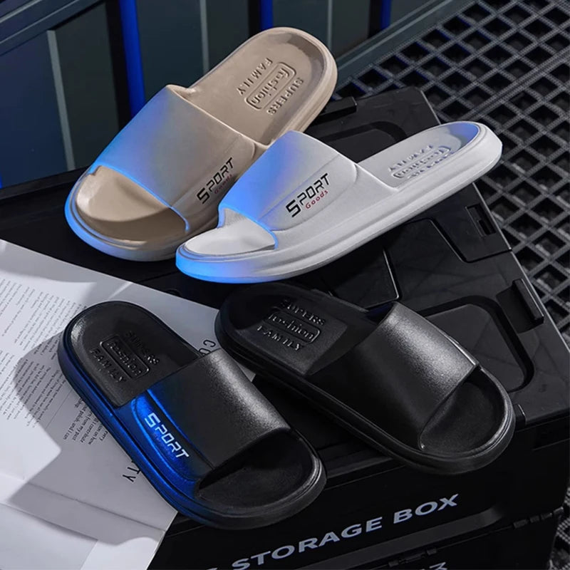 Big Size Summer Slippers Men Women Eva Soft Bottom Indoor Home Slides Sandals Light Beach Shoes Male
