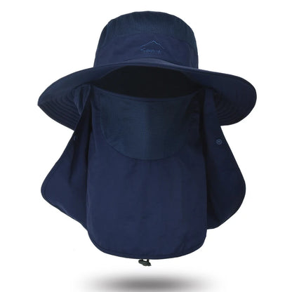 Fishing Sun Hat with Neck Flap – Outdoor UV Protection Wide Brim