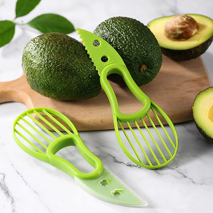 Jjyy 3 1 Avocado Slicer Shea Corer Butter Fruit Peeler Cutter Pulp Separator Plastic Knife Kitchen