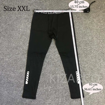 Men's Fleece-Lined Compression Leggings – Warm Running Tights