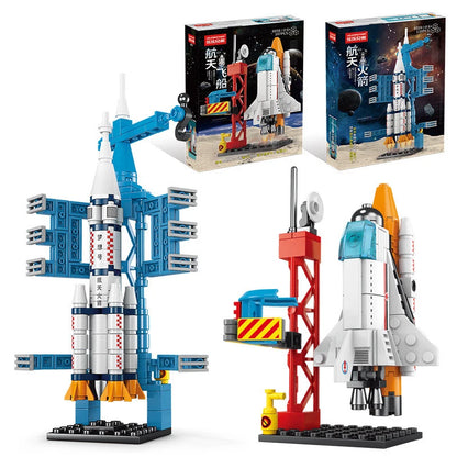 Space Rocket Building Blocks Set – 130-Piece DIY Model Kit