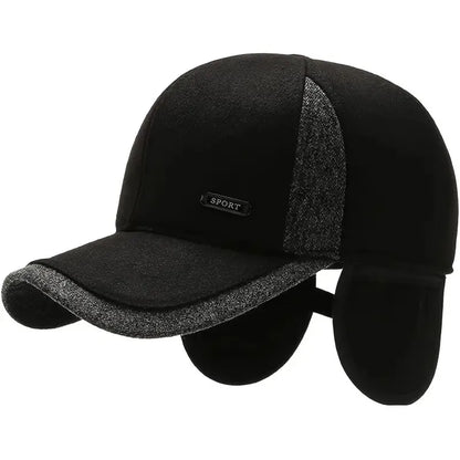 Winter Baseball Cap with Ear Flaps – Men's Warm Hat