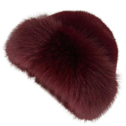 Fluffy Faux Fur Beret – Women's Winter Plush Bucket Hat