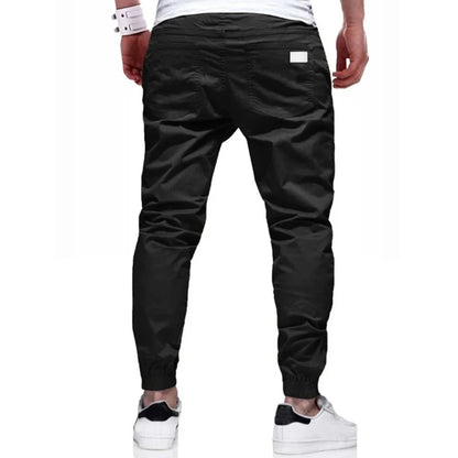 Men's Cargo Jogger Pants – Loose Straight Fit Woven Sweatpants