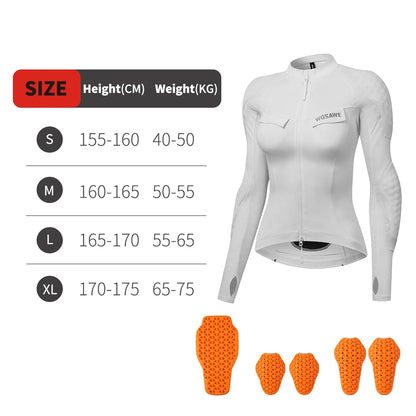 Women's Motorcycle Riding Jacket with Armor Pads