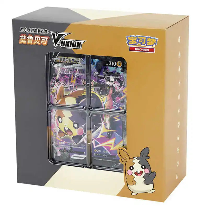 Stock Genuine 100 Original Pokemon Ptcg Card Quartet Coupling V-Union Gift Boxes Pikachu Big Gather