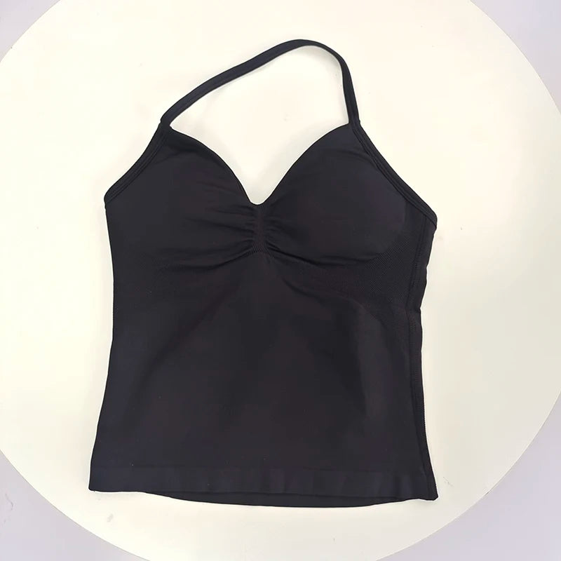 Women's Open Back Sports Bra – Breathable Yoga Top