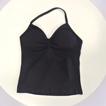 Women's Open Back Sports Bra – Breathable Yoga Top