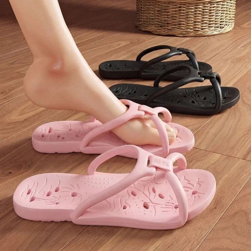 Foldable Travel Slippers – Ultra-Soft EVA Quick-Dry Flip Flops with Drainage Holes
