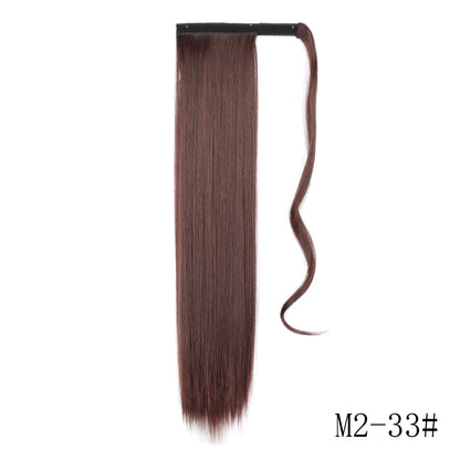 Wrap Around Ponytail Extension – Long Straight Synthetic Clip-In