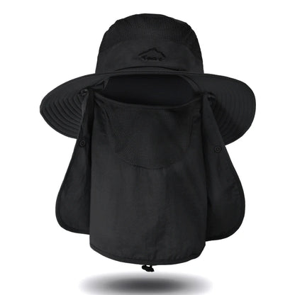 Sun Hat with Face Cover & Neck Flap – Outdoor Fishing Hat
