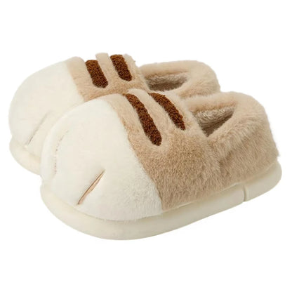 Adorable Kitty Claw Slippers Women S Home Shoes Non Slip Furry Mules Female Warm Fluffy Slides