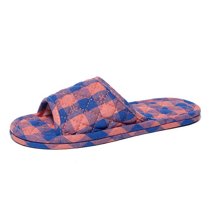 Women Slippers Lightweight Home Shoes Antislip Soft Indoor Fabric - Soft