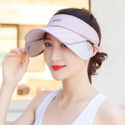 Sport Sun Visor Cap with Retractable Brim