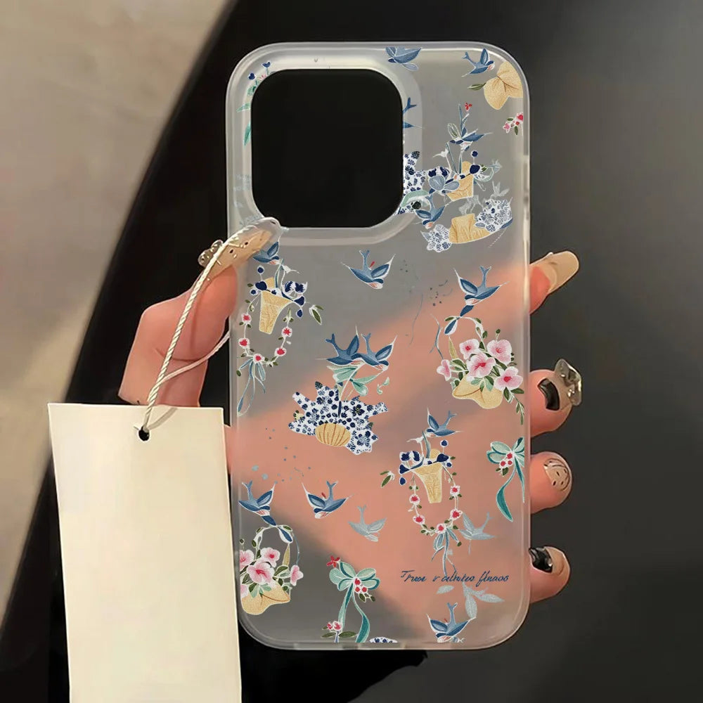 Transparent Matte Cases Iphone 17 16 18 15 Pro Max Case 14 12 11 13 Air Fundas Shockproof Cover Soft