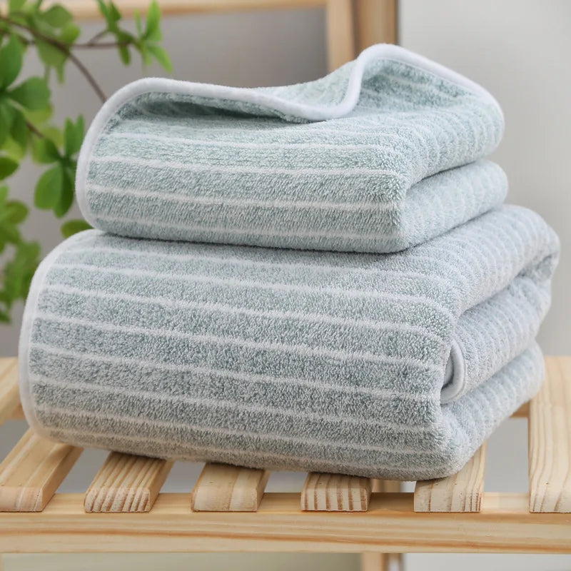 Quick-Dry Coral Fleece Towel Set – Soft & Absorbent