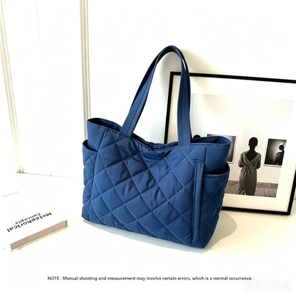 Quilted Tote Bag – Large Capacity Shoulder Bag for Women