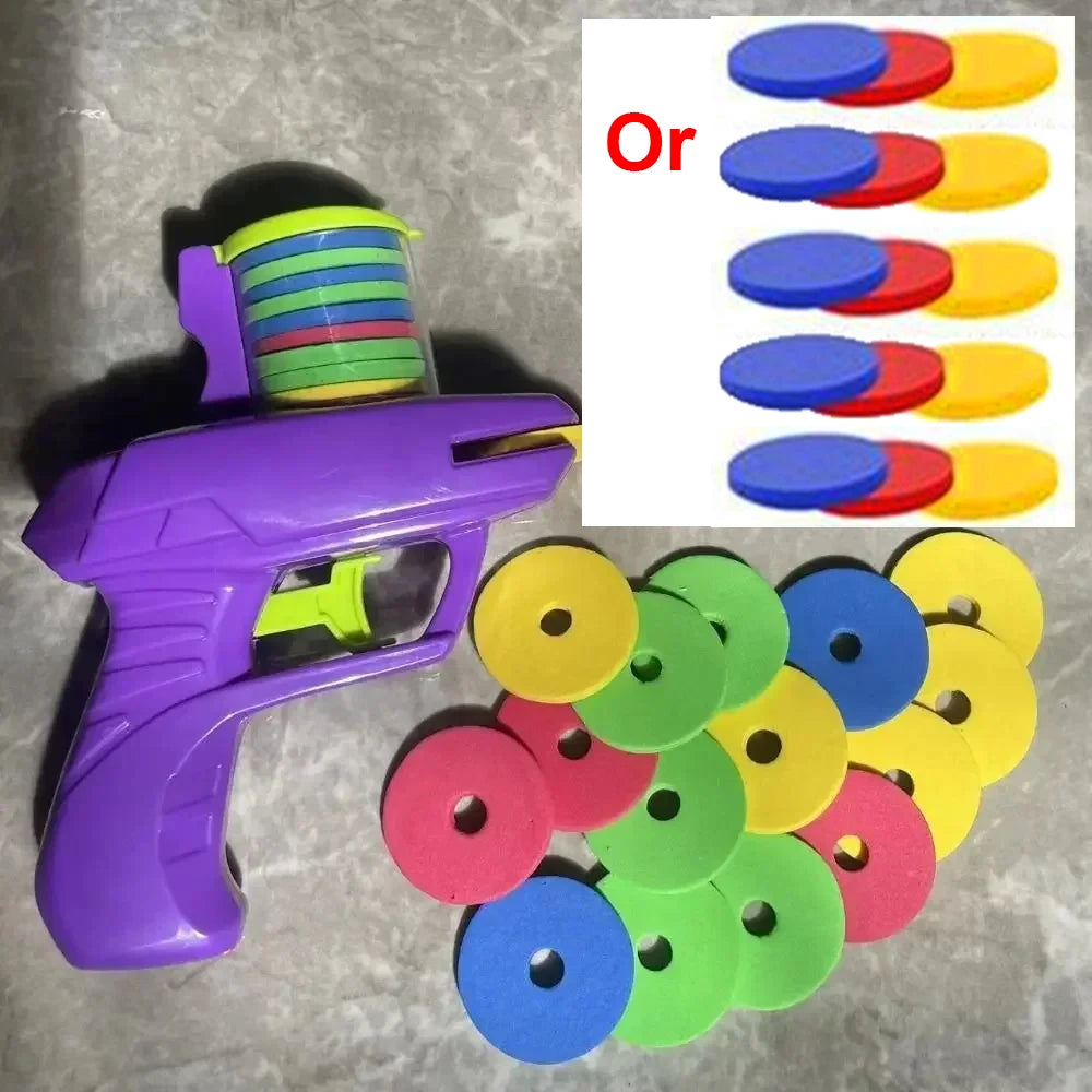Foam Disc Launcher Toy Gun for Kids – Outdoor Shooting Game