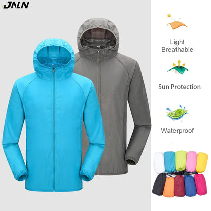 Waterproof Rain Jacket Unisex – Lightweight Packable Windbreaker