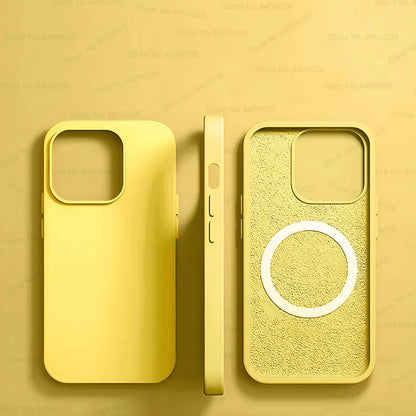 Magsafe Original Magnetic Cases Iphone 15 14 13 12 11 Pro Max Plus Wireless Charge Case Liquid