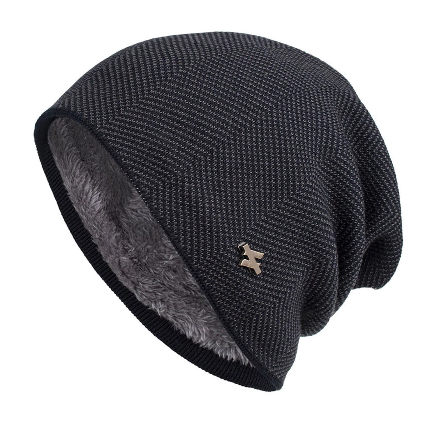 Fleece-Lined Knit Beanie – Warm Winter Hat for Men & Women