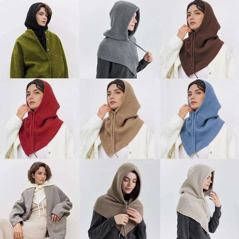 Knit Balaclava Hood Scarf – Warm One-Piece Neck Cover