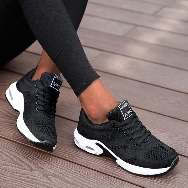 Women's Platform Mesh Sneakers – Breathable Chunky Sole Running Shoes