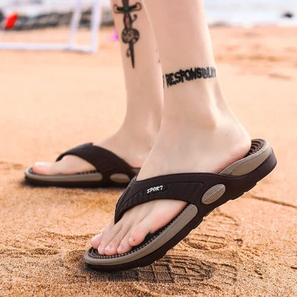 Massage Flip Flops Men Summer Breathable Beach Shoes Sandals Luxury Plus Big Size Slippers 46