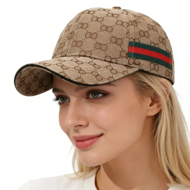 Monogram Print Baseball Cap – Adjustable Unisex Sun Hat