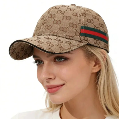 Monogram Print Baseball Cap – Adjustable Unisex Sun Hat