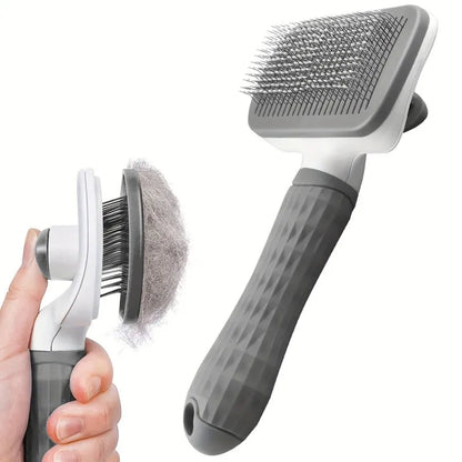 Pet Slicker Brush – Self-Cleaning Detangling Brush for Dogs & Cats