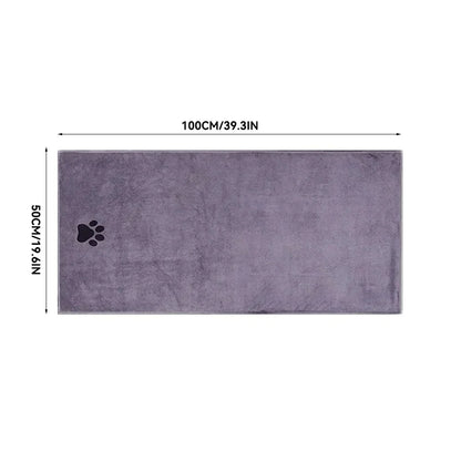 Microfiber Pet Bath Towel – Super Soft & Absorbent for Cats & Dogs