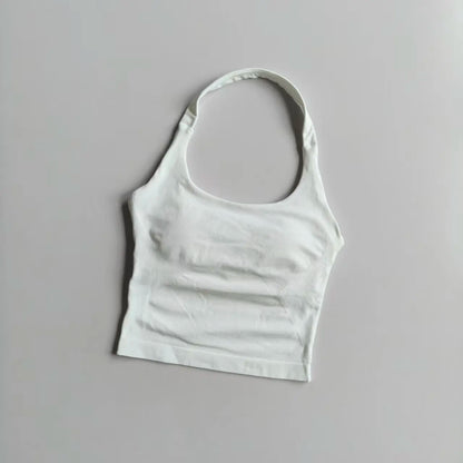 Halter Sports Bra for Women – Longline Shockproof Yoga Gym Top