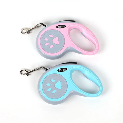 Retractable Dog Leash – Durable Nylon, 3m & 5m for Dogs & Cats