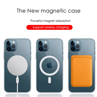 Magnetic Original Magsafing Case Iphone 13 15 12 11 14 16 Pro Max Mini X Xs Xr Plus Se Silicone
