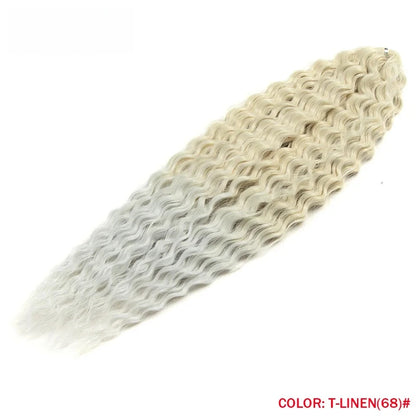 Idol 300g 22 Inch Ariel Curl Hair Water Wave Twist Crochet Synthetic Ombre Rainbow Color Braiding