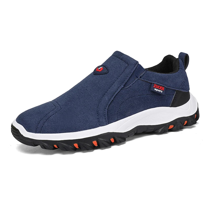 Men's Non-Slip Slip-On Hiking Shoes – Comfortable Outdoor Walking Sneakers