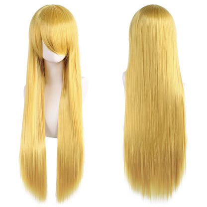 Long Straight Cosplay Wig – 32 Inch Synthetic Lolita Hair, 36 Colors