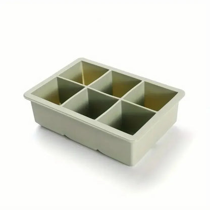 Silicone Ice Cube Tray with Lid – 6-Cavity, Food Grade