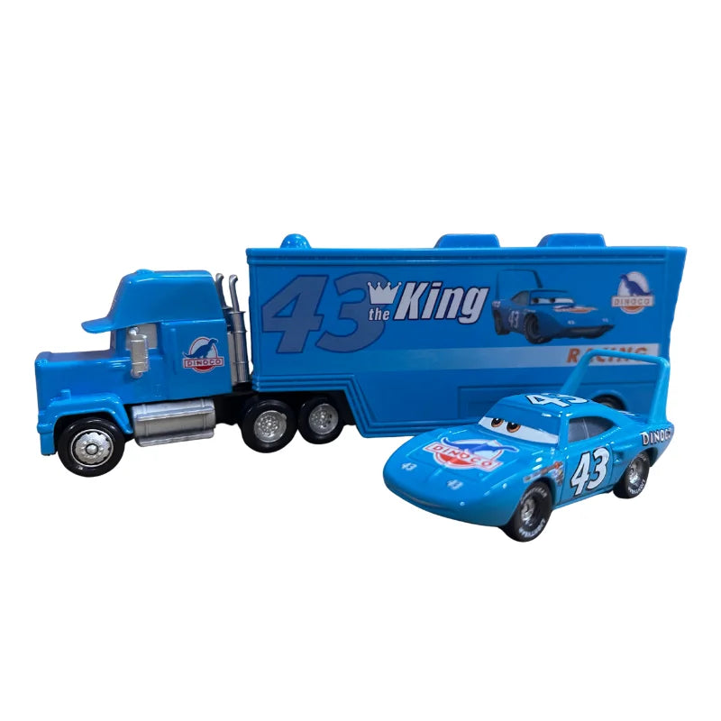 Disney Pixar Cars Mack Truck & Racing Car Diecast Model Set – Kids Gift