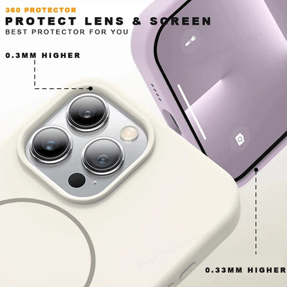 Magnetic Phone Case Iphone 15 14 16 Plus 11 12 13 17 Pro Max Air Shockproof Silicone Cover Magsafe