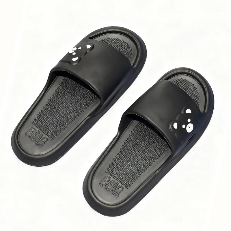 Summer Cartoon Bear Indoor Slippers Women Lightweight Soft Eva Slides Woman Comfort Home Bathroom