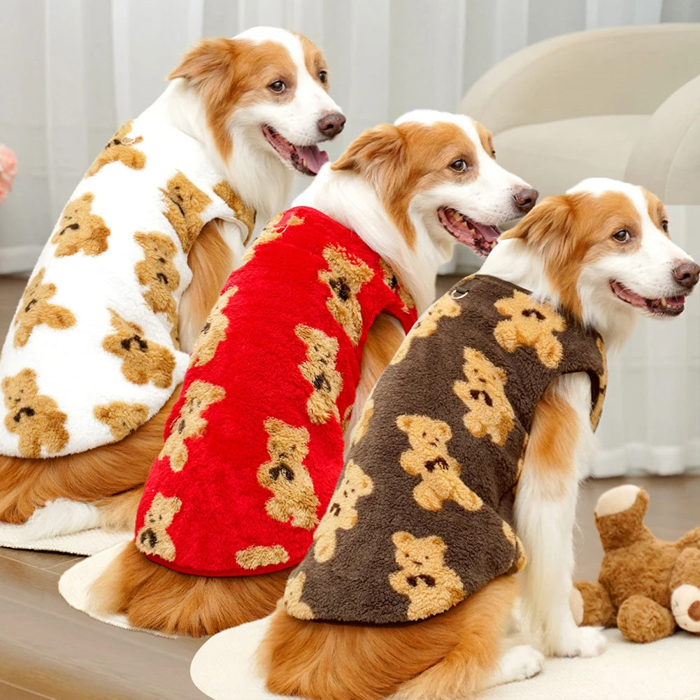 Dog Fleece Pajamas – Warm Winter Pet Coat for Small to Large Dogs