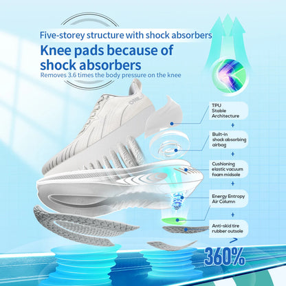 Cushioning Running Shoes Unisex – Non-Slip, Lace-Up Sports Sneakers for Heavy Runners